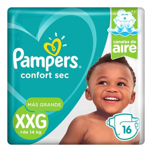 Pañales Pampers Confort Sec Xxg 16S