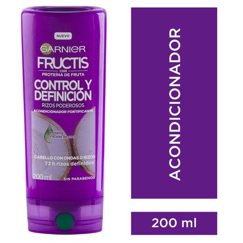 Acondicionador Garnier Fructis Control Y Definición Rizos 200 Ml