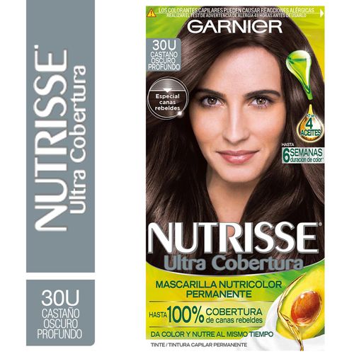 Coloración Garnier Nutrisse Ultra Cobertura 30 Castaño Oscuro