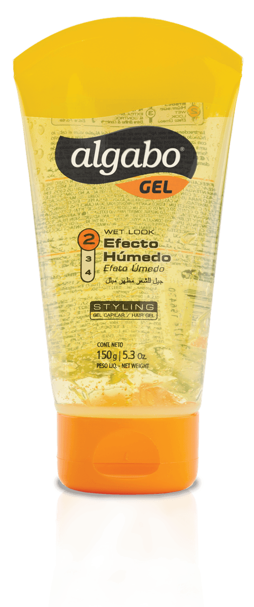 Gel Capilar Algabo Pomo Efecto Húmedo 2 Amarillo 150 Gr