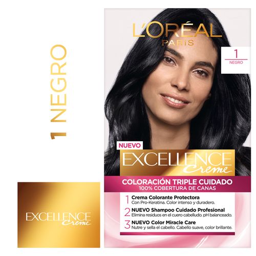 Kit Tintura Excellence Creme Tono 1 Negro