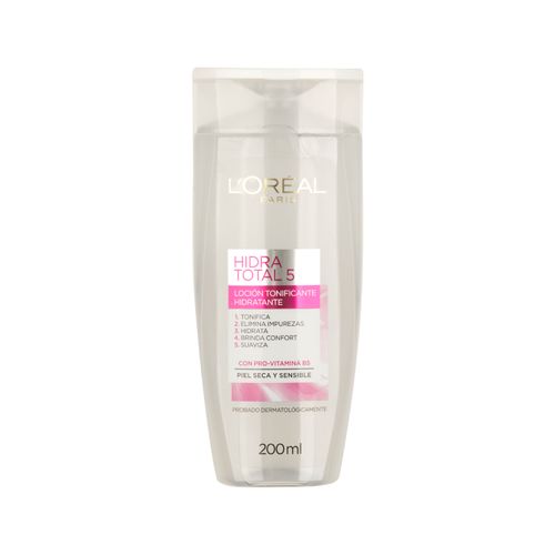 Loción Tonificante Piel Seca Sinsible Loreal Hidra Total 5 X 200 Ml