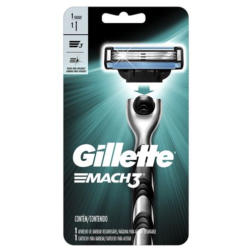 Maquina De Afeitar Gillette Mach3 1 Cartucho Recargable