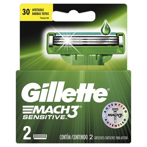 Cuchilla De Respuesto Gillette Mach3 Sensitive 2 Unidades