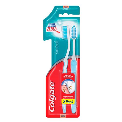 Cepillo Dental Colgate Slim Soft Suave 2 Unidades