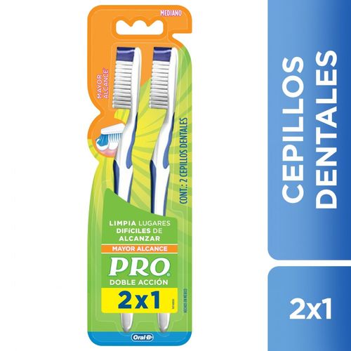 Pro Doble Accion Mediano X 1 Cepillo Dental