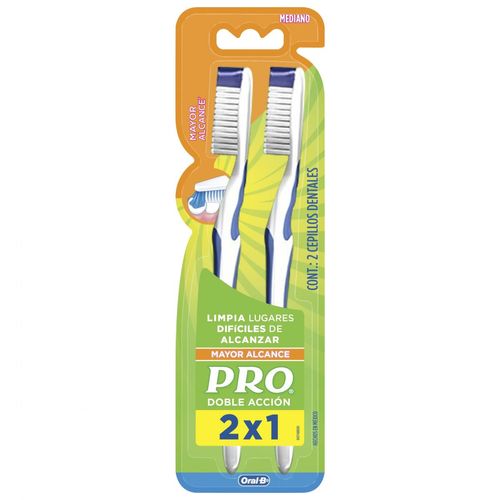 Pro Doble Accion Mediano X 1 Cepillo Dental
