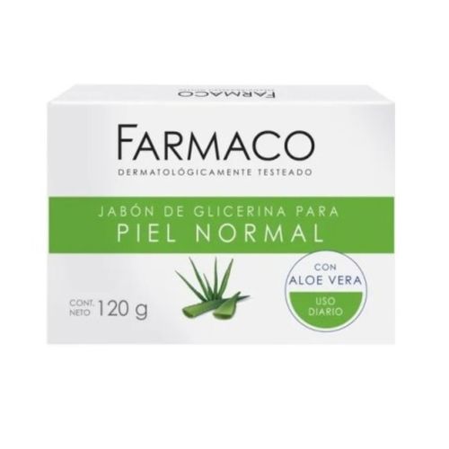 Jabon Farmaco De Glicerina Aloe Vera 120 Gr