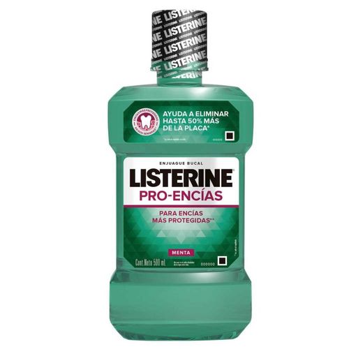 Enguage Bocal Listerine Con Flúor Protección Dientes Y Encías 500 Ml