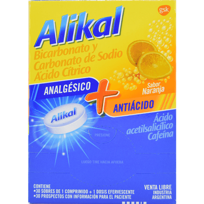 Alikal Naranja X30 Sobres