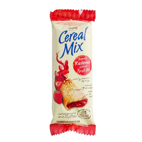 Arcor Barra Cereal Mix Relleno Frutilla X 32Gr
