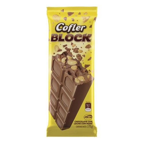 Arcor Cofler Chocolate/Mani Block X 170Gr
