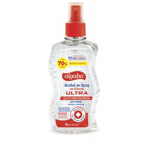 Algabo Alcohol En Spray C/Glicerina X 500Ml. Manos