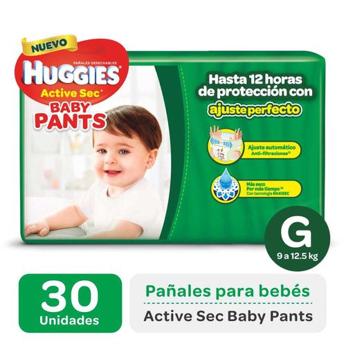 Huggies Pañal Active Sec Baby Pants G 30