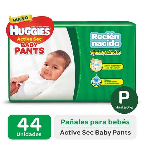 Huggies Pañal Active Sec Baby Pants P 44