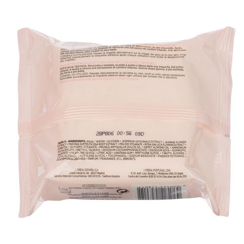 Toallitas Desmaquillantes Piel Seca Sensible Loreal Skin Expert X 25Un