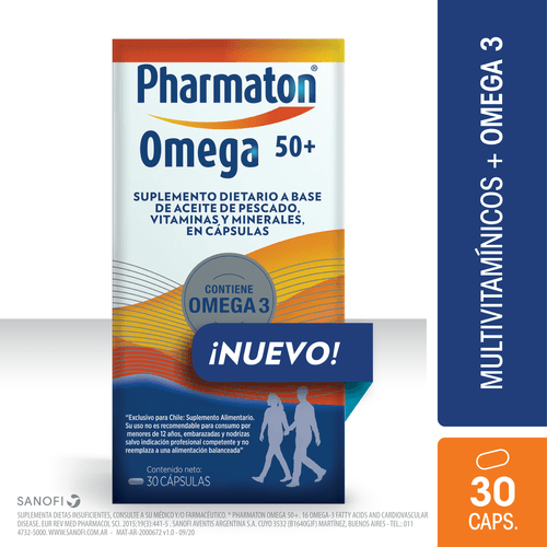 Pharmaton Omega 50+ X 30 Caps.