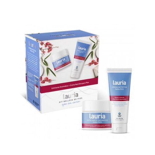 Kit Belleza De Pies Lauria Cr.Nutrit.+Exfol.Enzimat