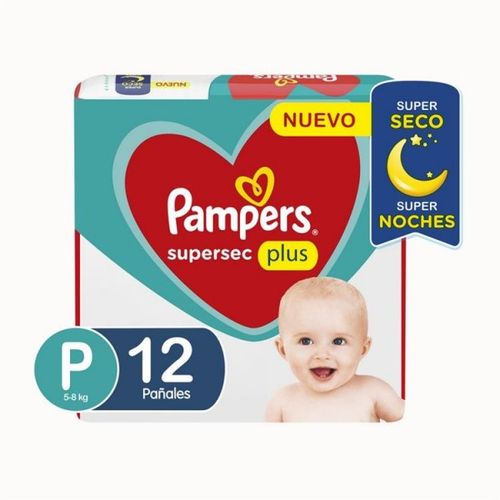 Pampers Supersec Plus Peq 12 Pañ