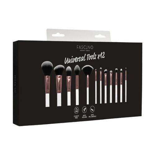 Set X12 Brochas Para Maquillaje Fascino Pelo Sintético