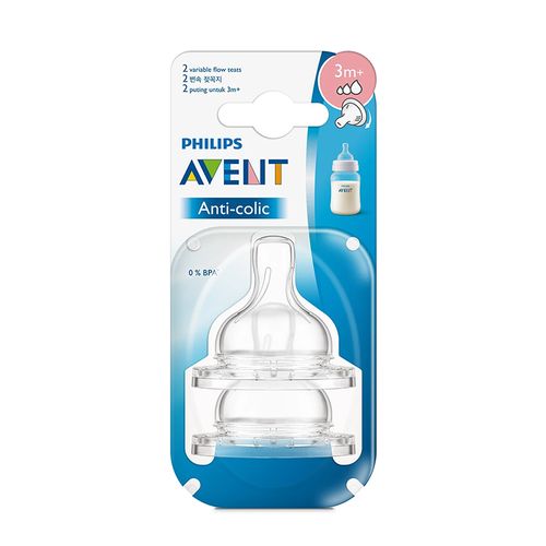 Avent Classic 2 Tetinas Silicona Flujo Rápido 4 6M+