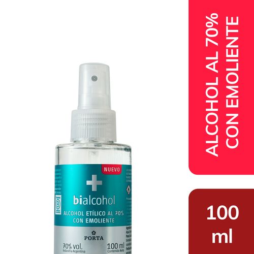 Bialcohol Alcohol 70º Locion Hidroalcoholica C/Emoliente Spray X 100Ml