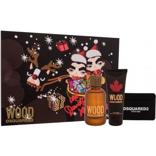 Dsquared2 Wood Pour Homme Edt 100 Ml + Tube Bath & Shower Gel 100 Ml + Black Card Holder