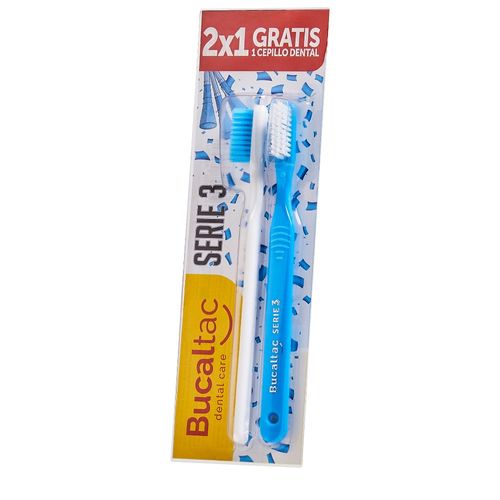 Bucaltac Cepillo Dental Serie 3 – Mundial - Promopack 2X1