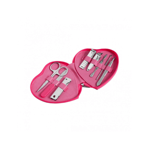 Set X 8 Manicura Fascino Corazón Rosa Set Nails Heart