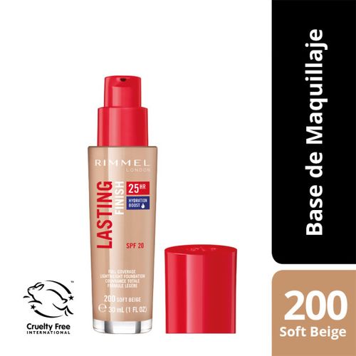 Base Maquillaje Rimmel Lasting Finish 200 Softb 25 Horas