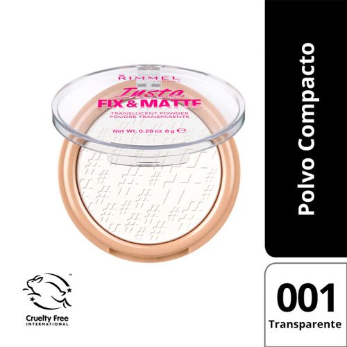 Polvo Maquillaje Rimmel Insta Fix & Matte Pwd 001 8G