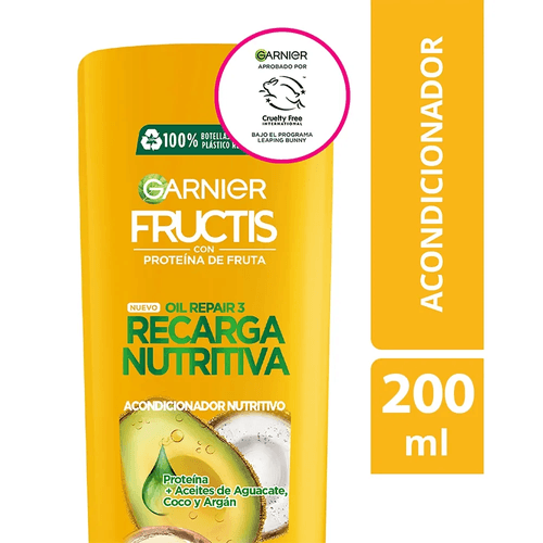 Fructis Oil Repair Recarga Nutritiva Acondicionador 200 Ml