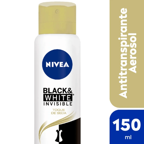 Desodorante Antitranspirante Femenino Nivea Black & White Invisible Toque De Seda Spray X 150 Ml