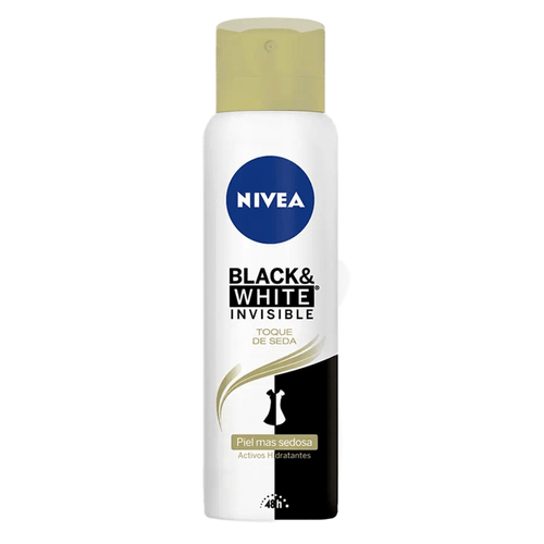 Desodorante Antitranspirante Femenino Nivea Black & White Invisible Toque De Seda Spray X 150 Ml