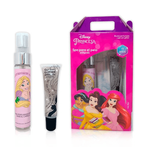 Disney Spa Para Pelo Princesas Bruma Perfumada + Gel C/Glitter