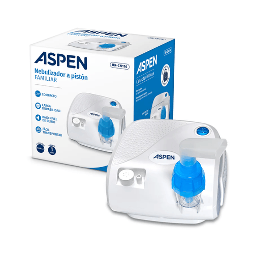 Aspen Nebulizador Rotativo. Compresor A Piston Compacto