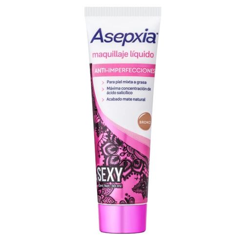 Asepxia Maquillaje Liquido Sexy Skin Bronce 30 Ml