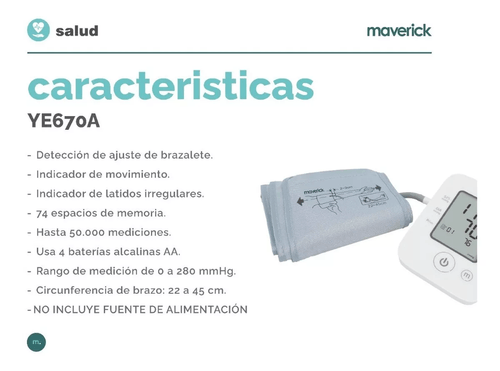 Maverick Tensiómetro Digital Ye670A