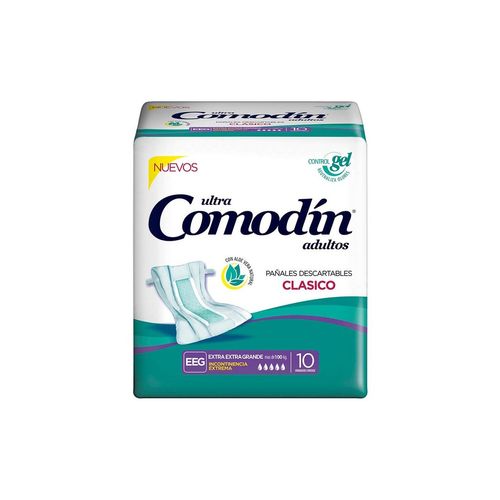 Comodin Pañal Adulto Recto Clasico X10 Ex.Ex.Gde.