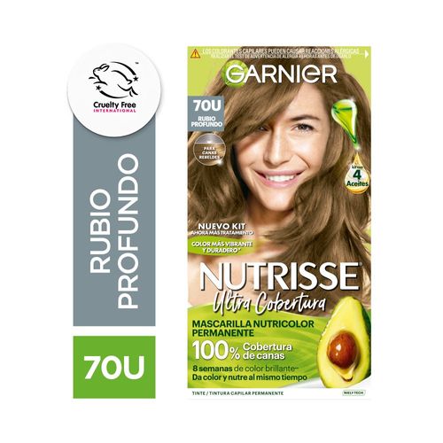 Kit Tintura Nutrisse Ultra Cobertura Tono 70 Rubio Profundo