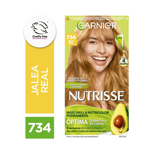 Kit Tintura Nutrisse Clasico Tono 734 Jalea Real