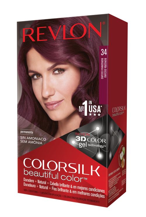 Revlon ColorSilk Beautiful Color 34 Borgoña Oscuro
