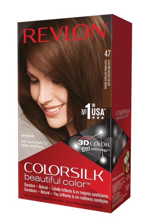 Revlon ColorSilk Beautiful Color 47 Castaño Medio Cálido