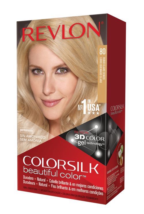 Revlon ColorSilk Beautiful Color 80 Rubio Claro Cenizo