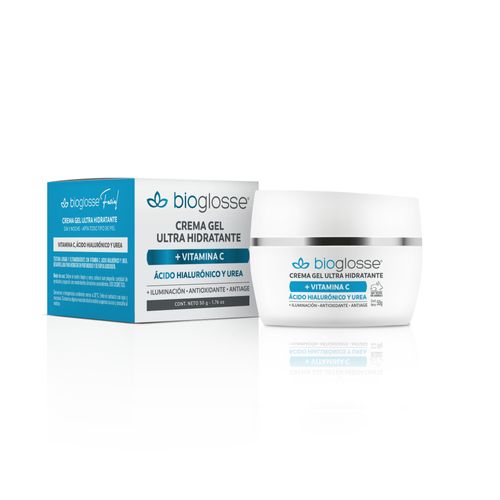 Bioglosse Crema Gel Ultra Hidratante Vitamina C, Ácido Hialurónico Y Urea X 50 Gr