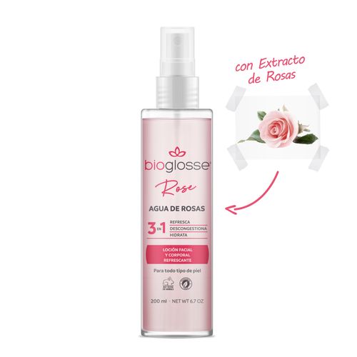 Bioglosse Agua De Rosas X 200 Ml
