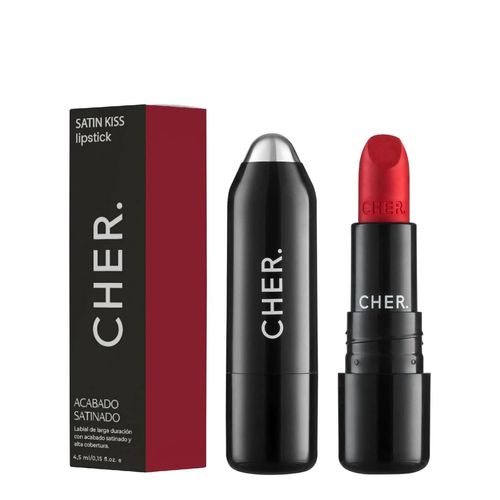 Cher Satin Kiss Lipstick 1 Scarlet Rouge