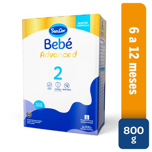 Sancor Bebe 2 Advanced Estuche X 800 Grs