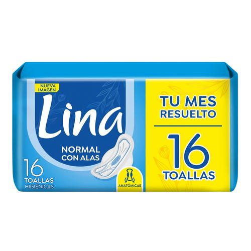 Toallas Femeninas Lina Normal Caja C/A X 16 Unidades