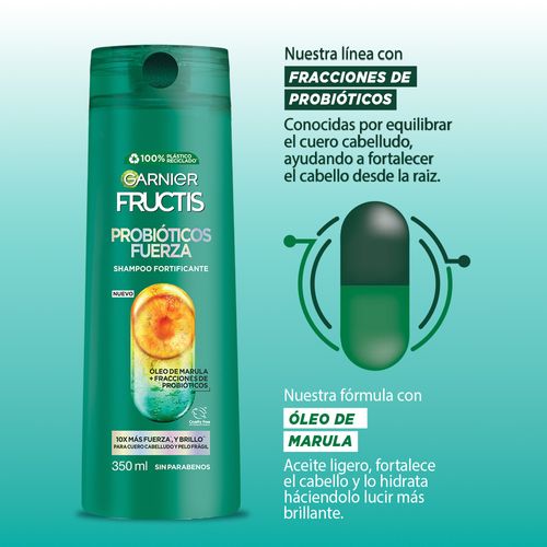 Shampoo Fructis Probióticos Fuerza 200 Ml